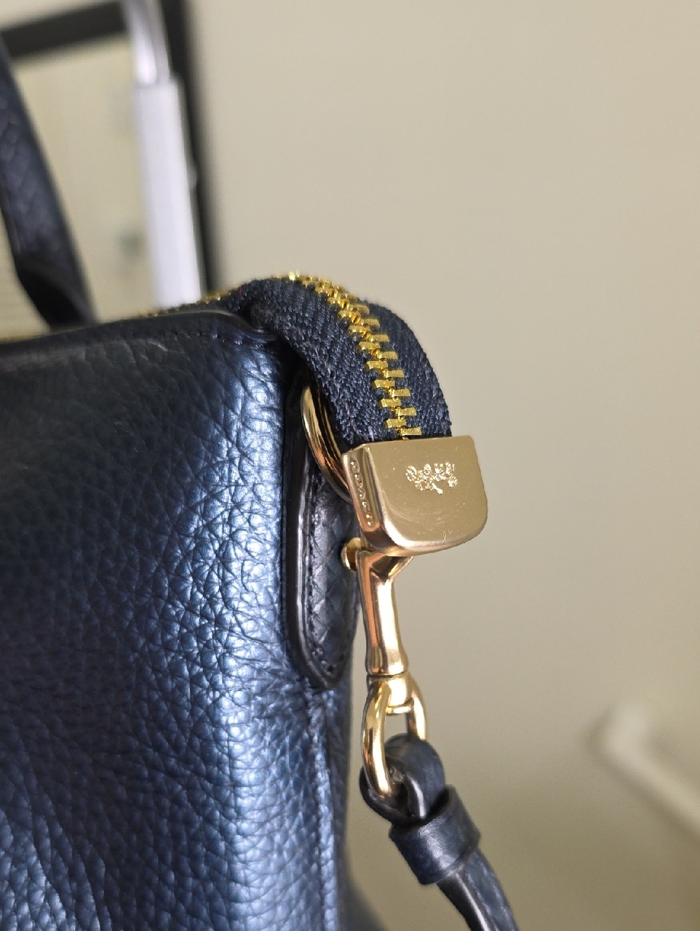 COACH F38877 Mini Emma Satchel/Crossbody In Metallic Navy NWOT - Picture 8 of 17